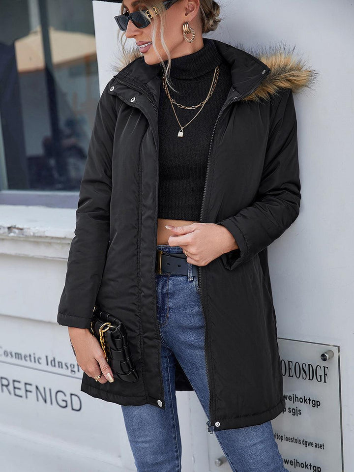 Wattierte Winter jacke Lange  für Damen | Warme