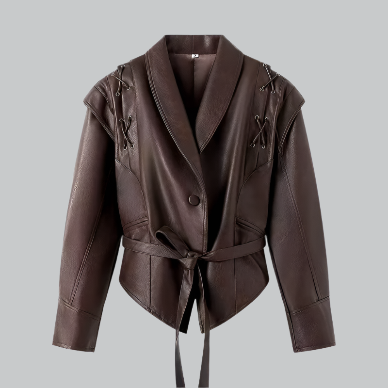 Damen Stilvolle jacke mit Krawatte | Elegante