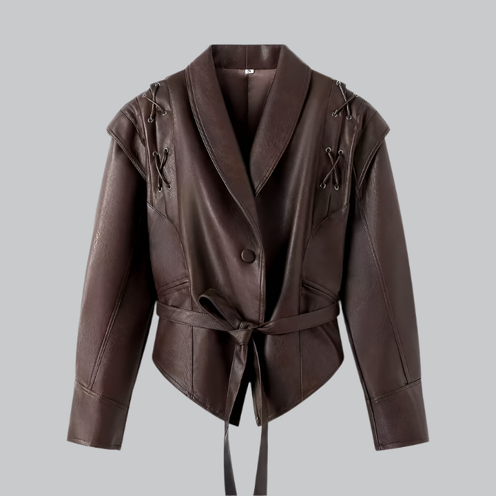 Damen Stilvolle jacke mit Krawatte | Elegante