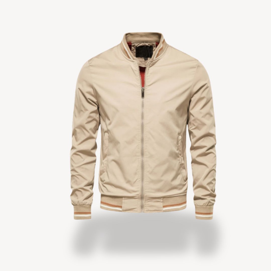 Herren Reißverschluss Leichte Bomber Jacke | Komfortabel