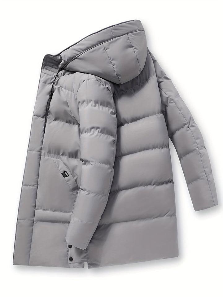 Herren Lange Kapuzen Puffer Jacke | Winter