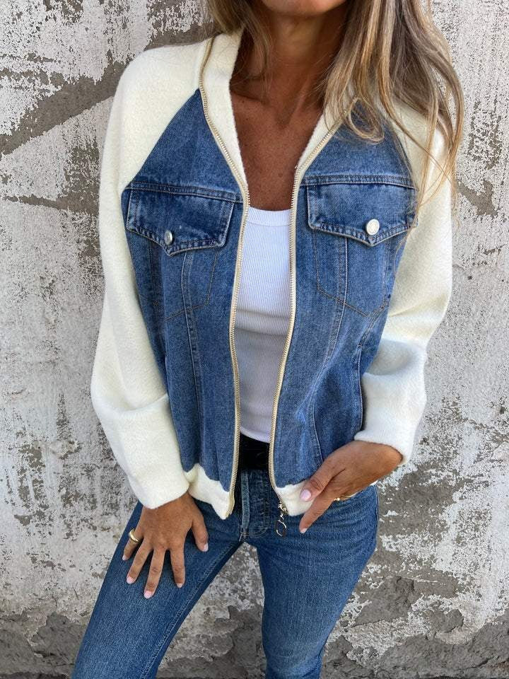 Damen Moderne Jeansjacke | Langarm