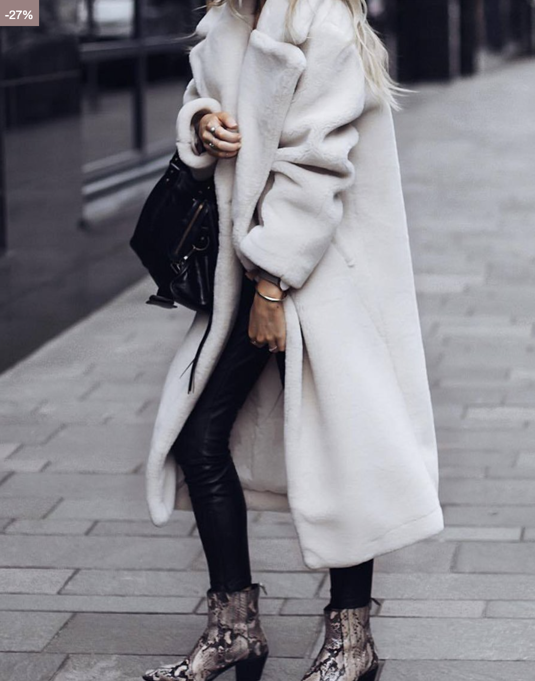 Damen Winter-Teddy Jacke | Lang