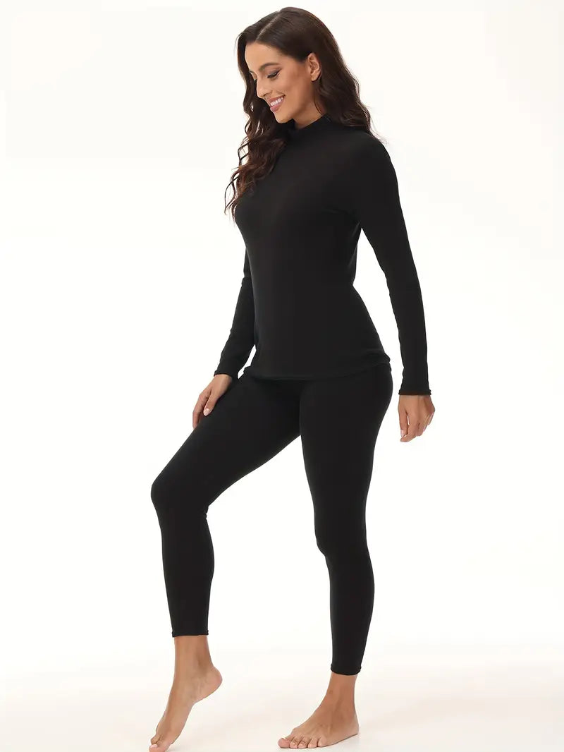 Dehnbares thermal base layer set für frauen