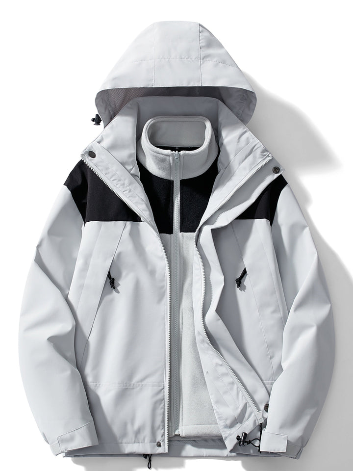 Modulare Outdoor-Winterjacke mit Kapuze für Herren | Gekürzt
