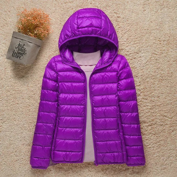 Damen Kapuze Reißverschluss Steppjacke | Puffer