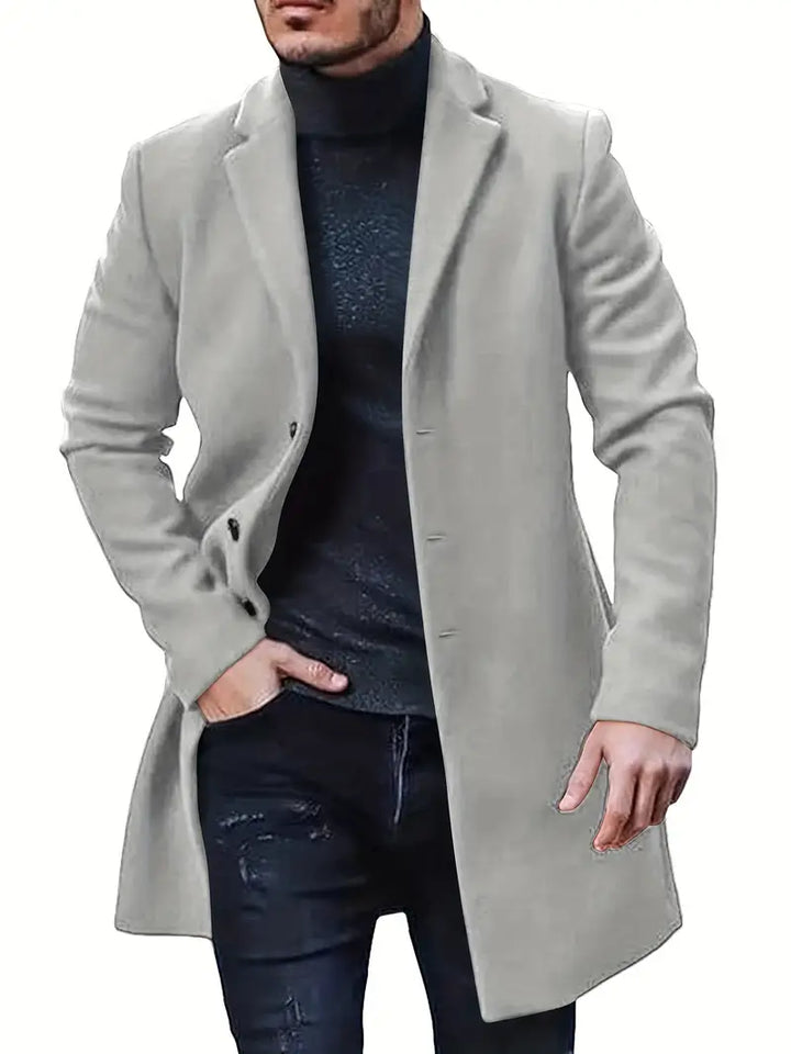 Herren Einreihiger Trenchcoat | Lange