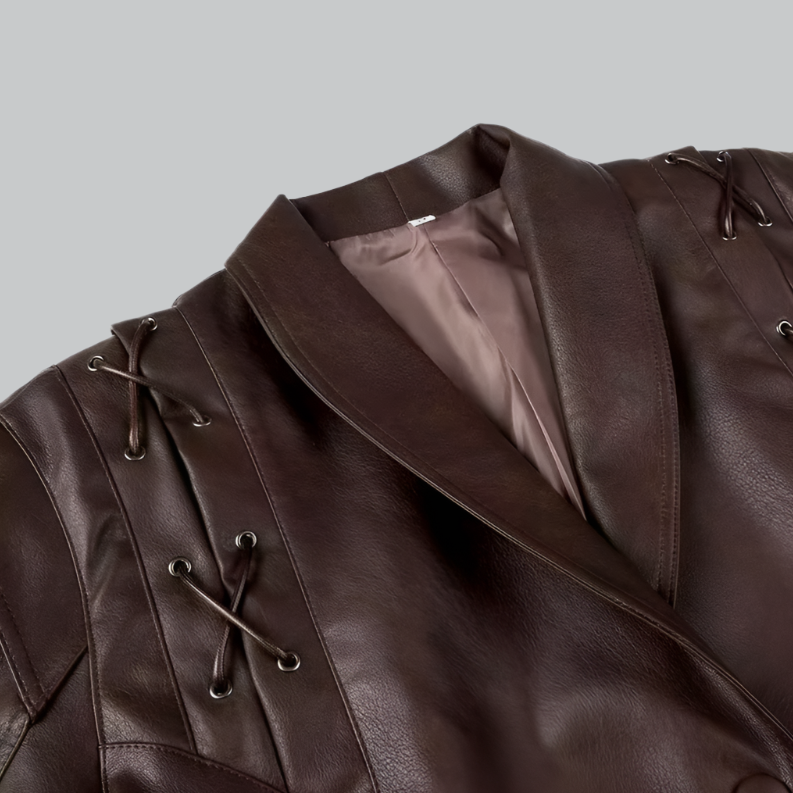 Damen Stilvolle jacke mit Krawatte | Elegante