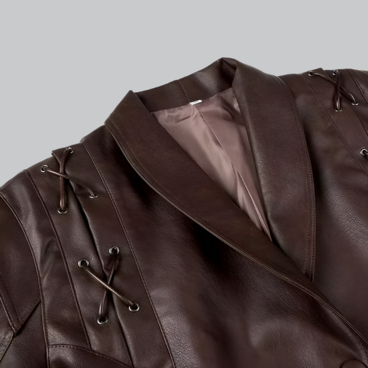 Damen Stilvolle jacke mit Krawatte | Elegante