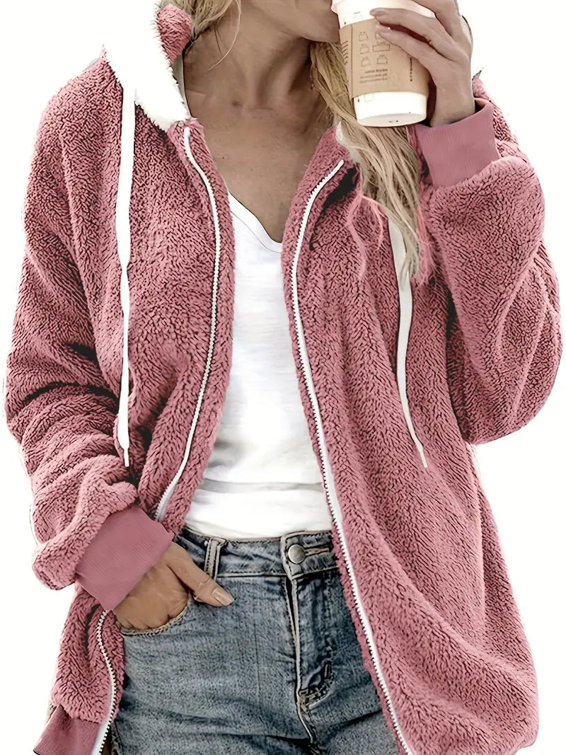 Überdimensionale Teddyjacke für Damen | Warme