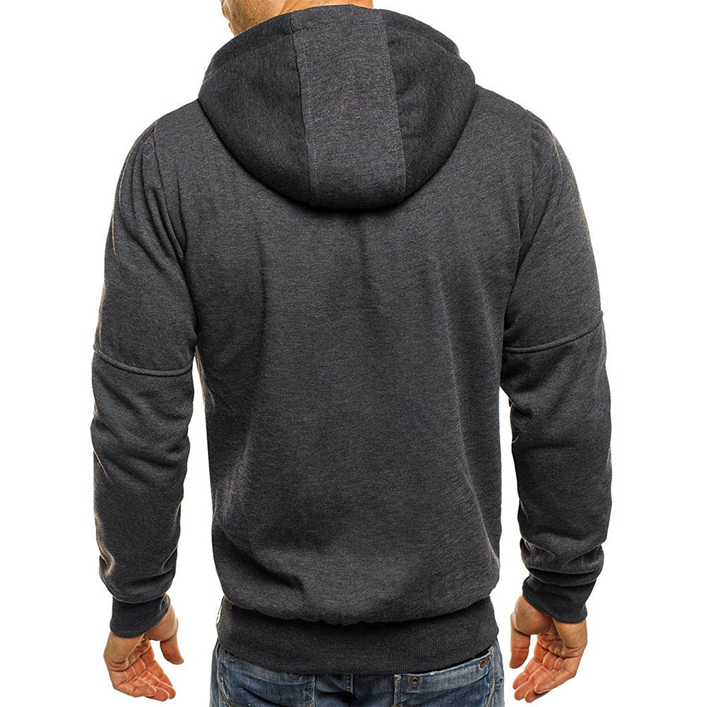 Herren Lässige Winterjacke mit Reißverschluss | Kapuze