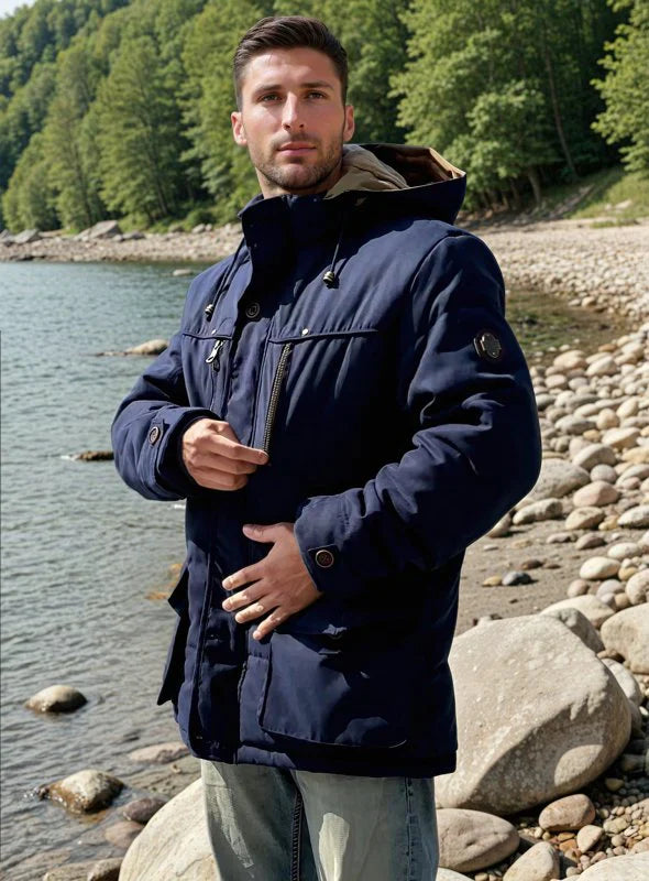 Herren Kapuze Winter Warme Jacke | Lange Ärmel