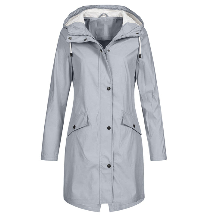 Wasserdichte Regenjacke für Damen mit Knopfleiste | Vielseitig