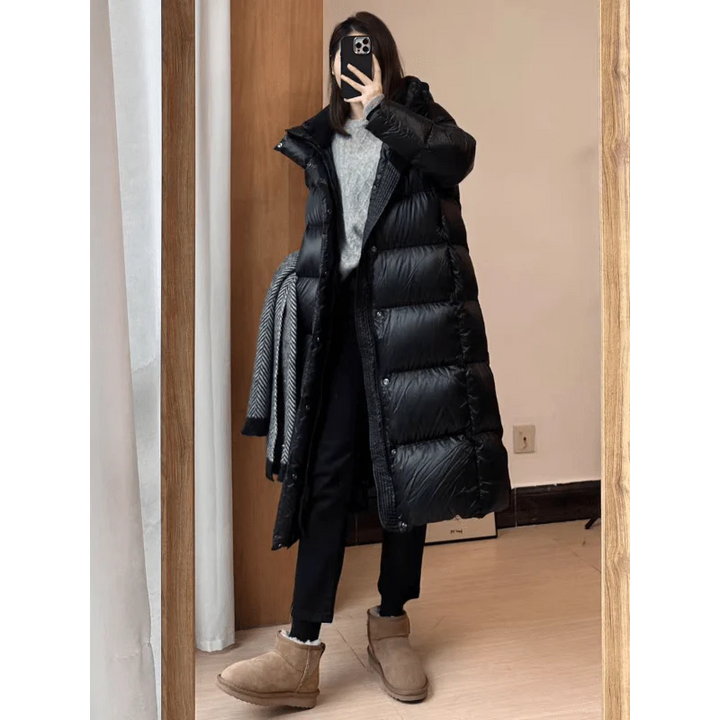 Damen Stylische wattierte Jacke | Lang