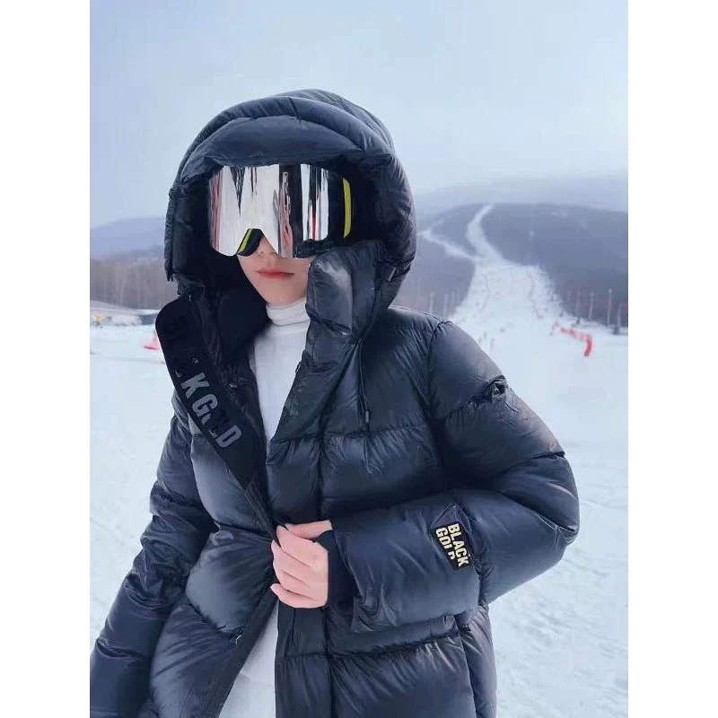Damen Stylische wattierte Jacke | Lang