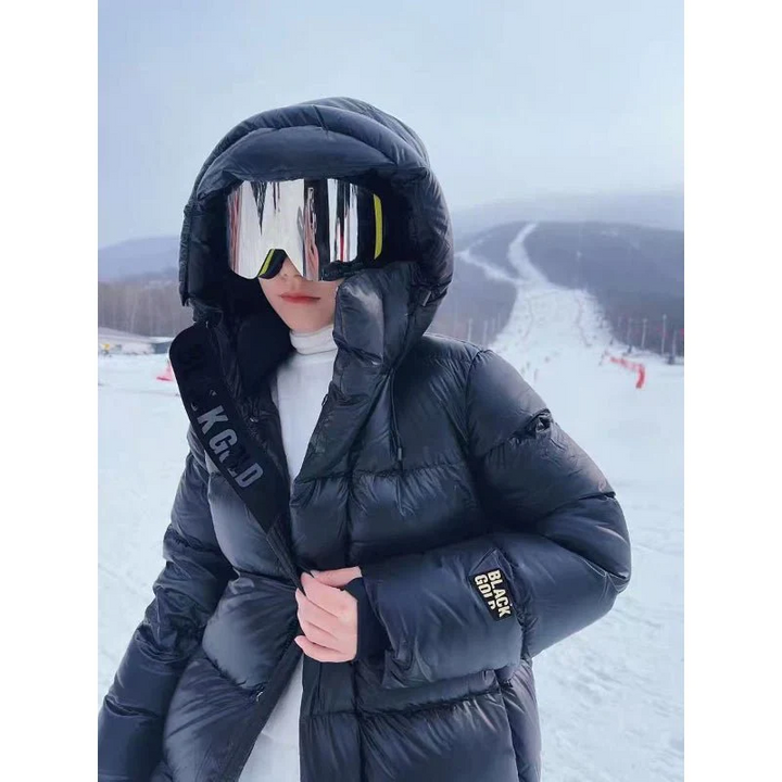 Damen Stylische wattierte Jacke | Lang