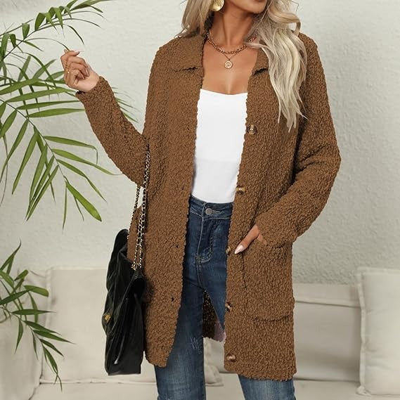 Damen Tasche Teddy Jacke | Lang