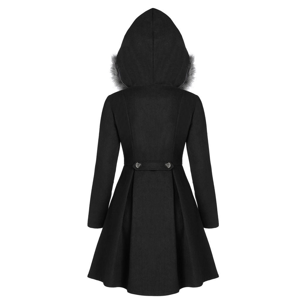 Winter Jacke Lang mit Kapuze und doppelter Knopfleiste  für Damen | Vielseitig
