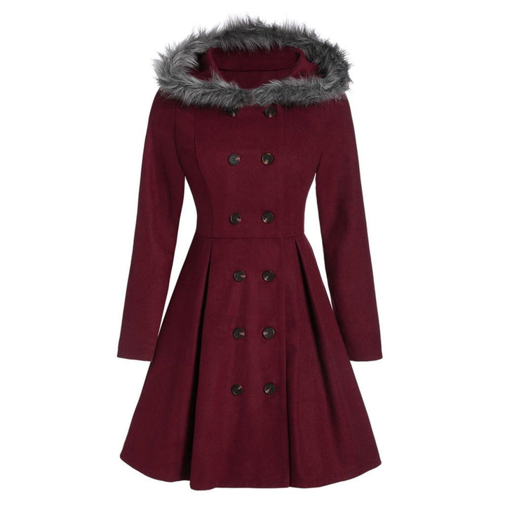 Winter Jacke Lang mit Kapuze und doppelter Knopfleiste  für Damen | Vielseitig
