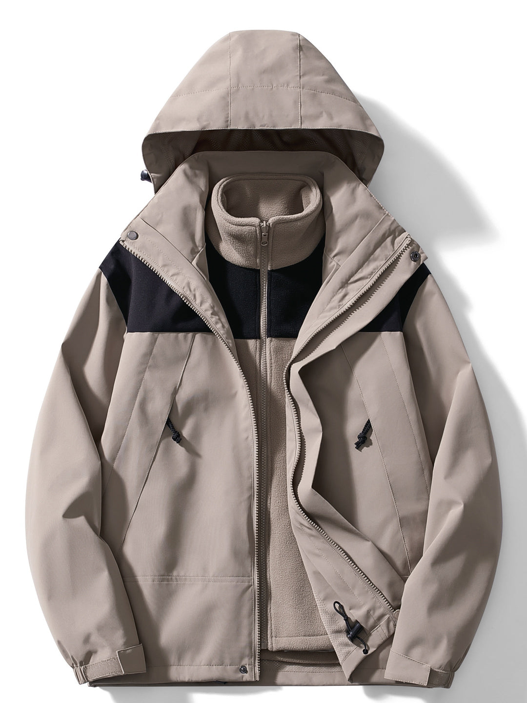 Modulare Outdoor-Winterjacke mit Kapuze für Herren | Gekürzt