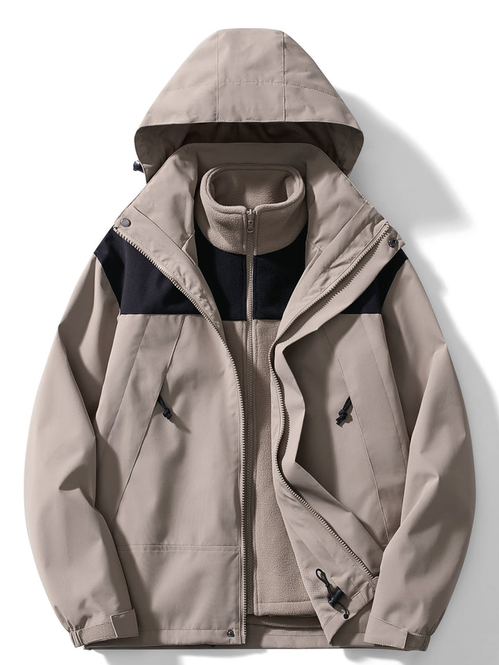 Modulare Outdoor-Winterjacke mit Kapuze für Herren | Gekürzt