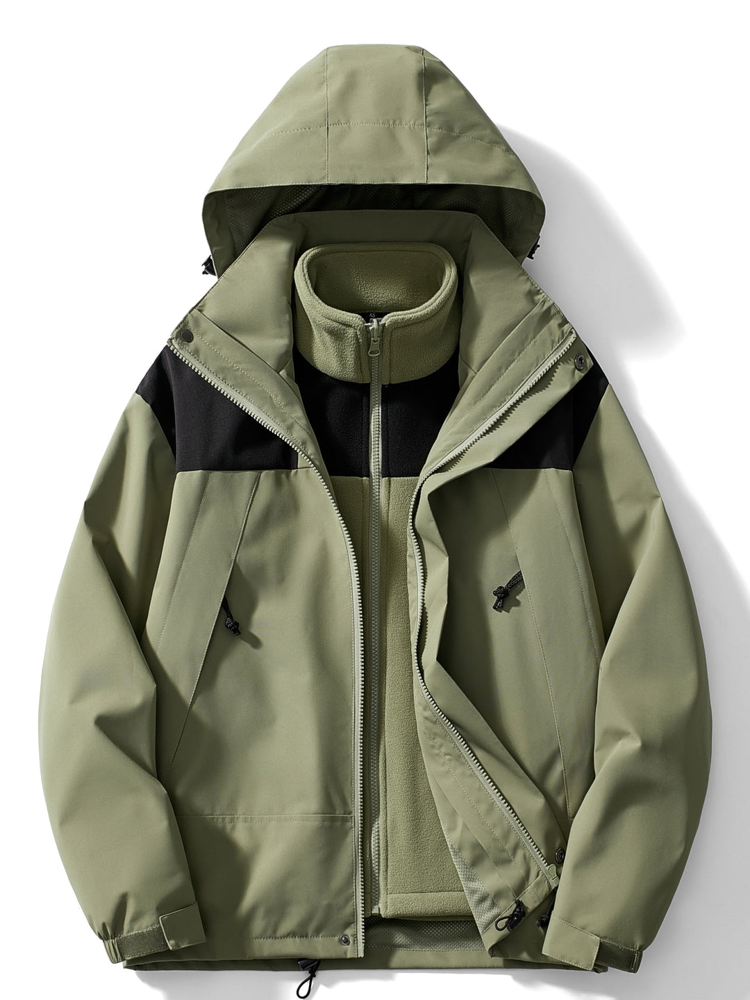 Modulare Outdoor-Winterjacke mit Kapuze für Herren | Gekürzt