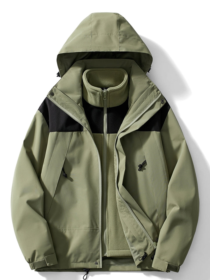 Modulare Outdoor-Winterjacke mit Kapuze für Herren | Gekürzt