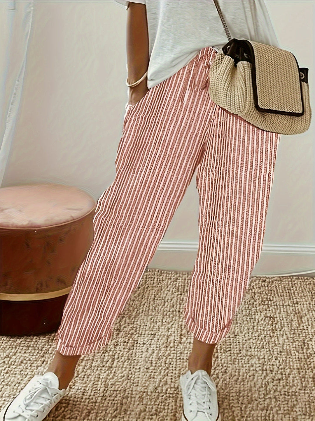 Gestreifte sommerhose für Damen
