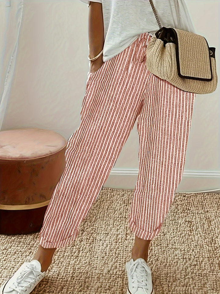 Gestreifte sommerhose für Damen