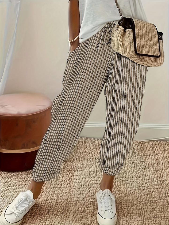 Gestreifte sommerhose für Damen