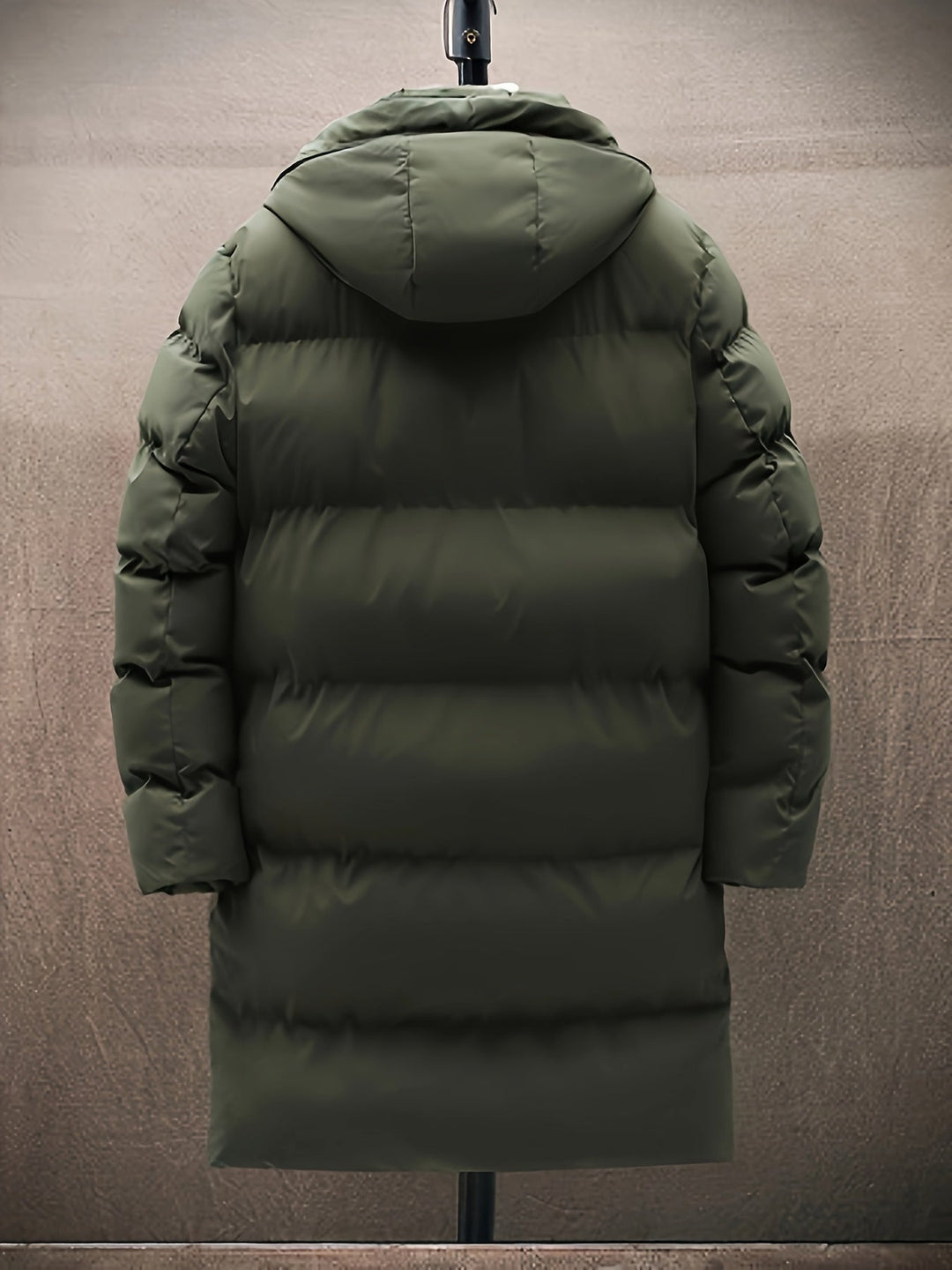Herren Lange Warme Puffer Jacke | Reißverschluss