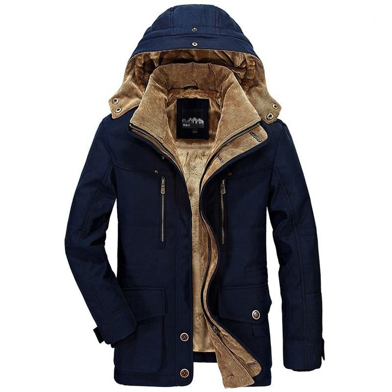 Herren Kapuze Winter Warme Jacke | Lange Ärmel