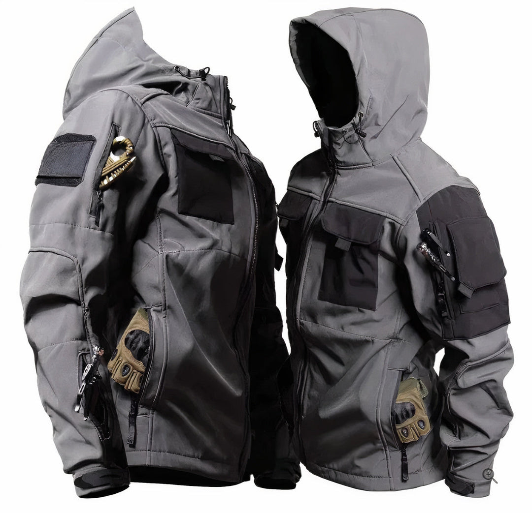 Herren Taktische Reißverschlussjacke | Kapuze