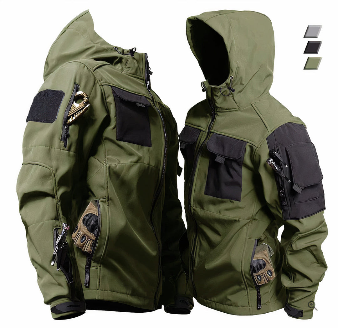 Herren Taktische Reißverschlussjacke | Kapuze