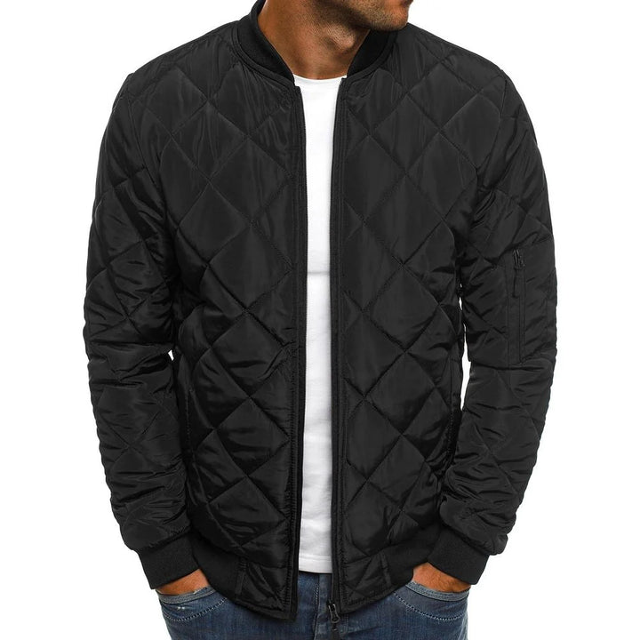 Herren Moderne Steppjacke mit Reißverschluss | Ärmel mit Manschetten
