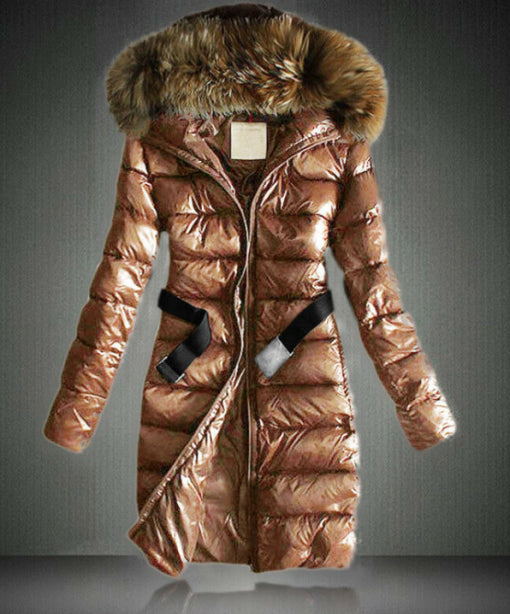 Lange Winterjacke für Damen mit Kapuze | Moderne