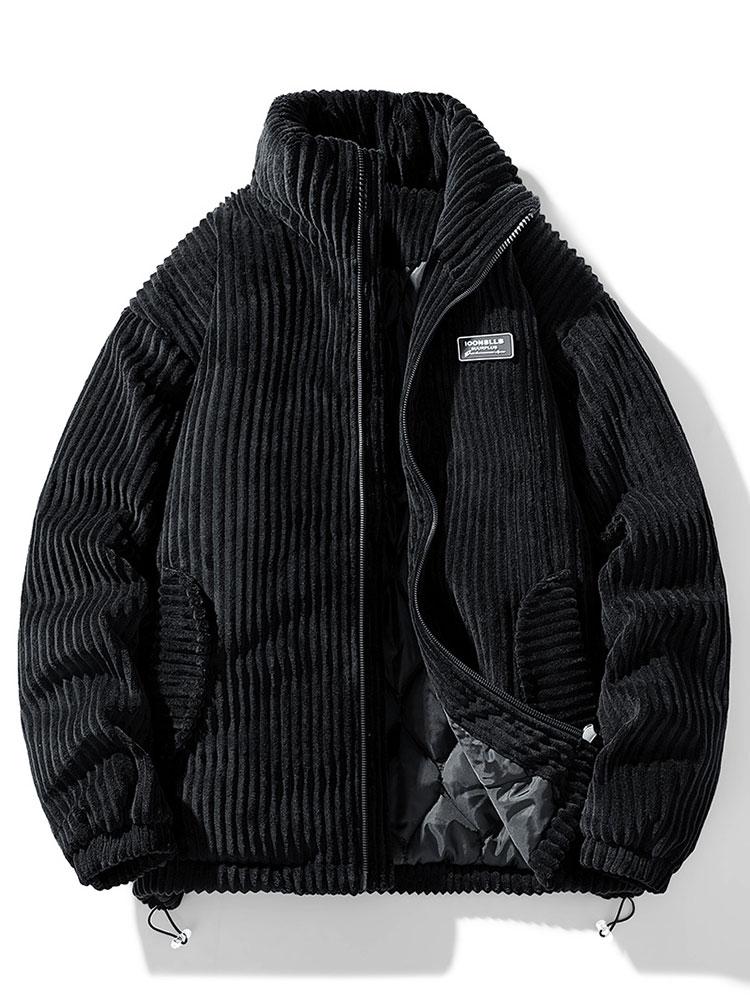 Herren Cord jacke mit Reißverschluss | Stehkragen