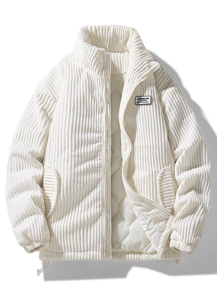Herren Cord jacke mit Reißverschluss | Stehkragen