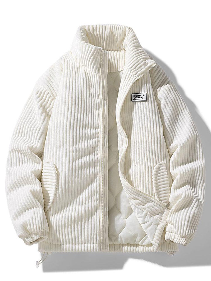 Herren Cord jacke mit Reißverschluss | Stehkragen