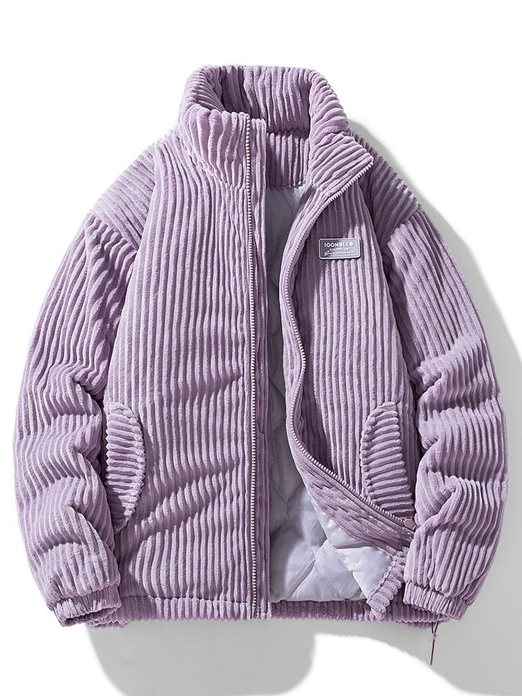 Herren Cord jacke mit Reißverschluss | Stehkragen