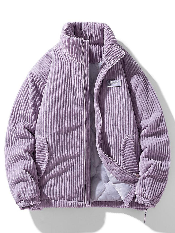 Herren Cord jacke mit Reißverschluss | Stehkragen