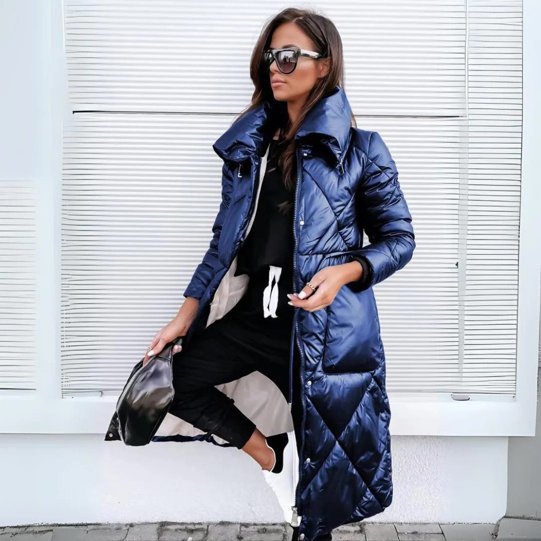 Lang und Glänzend Parka Damen | Puffer