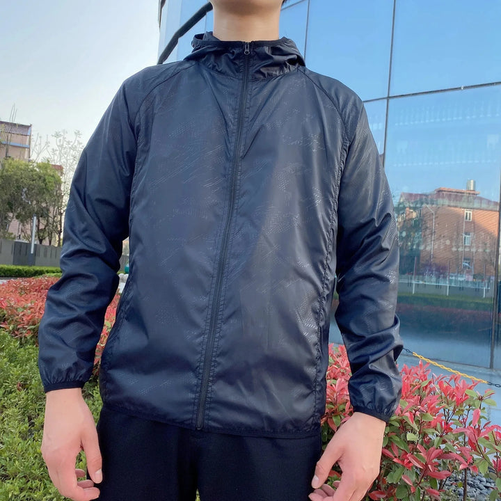 Herren Leichte Wasserdichte Jacke | Reißverschluss
