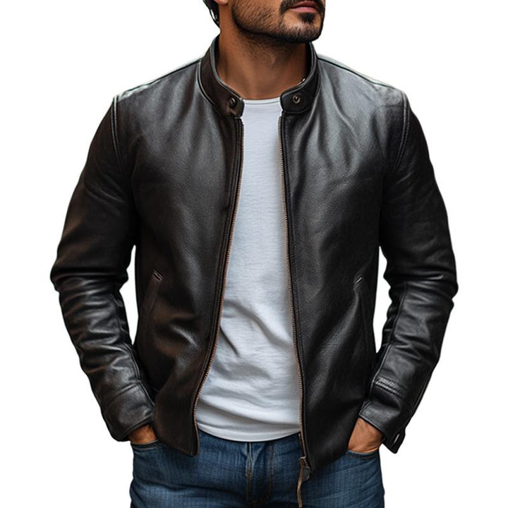 Herren Stylische Biker Jacke | Reißverschluss