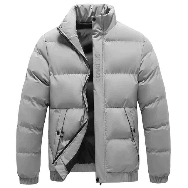 Herren Warme Winter Pufferjacke | Reißverschlusstaschen
