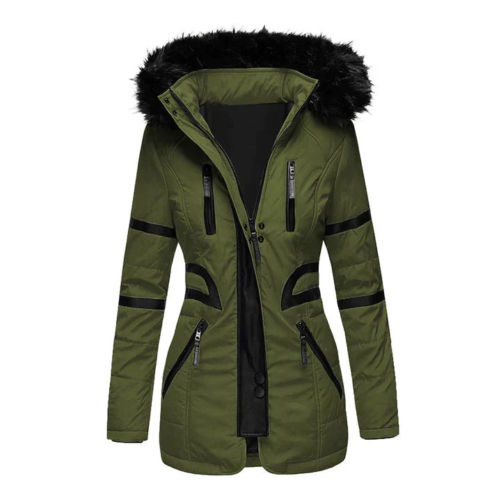 Moderne Winterjacke mit Kapuze für Damen | Vielseitig