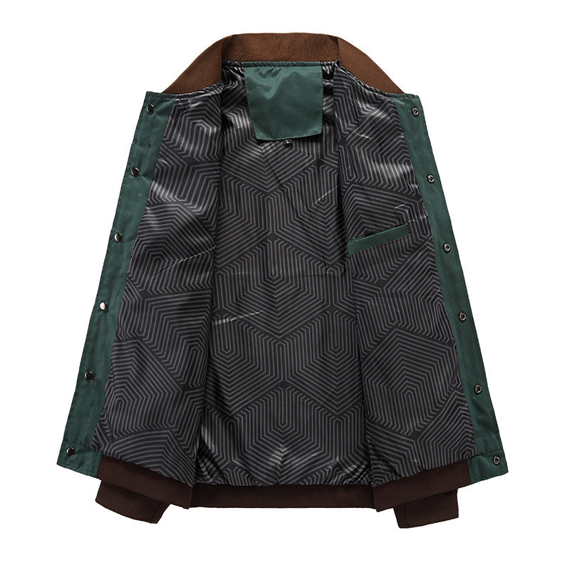 Herren Weinlese Knopf Daunen Jacke | Bomber