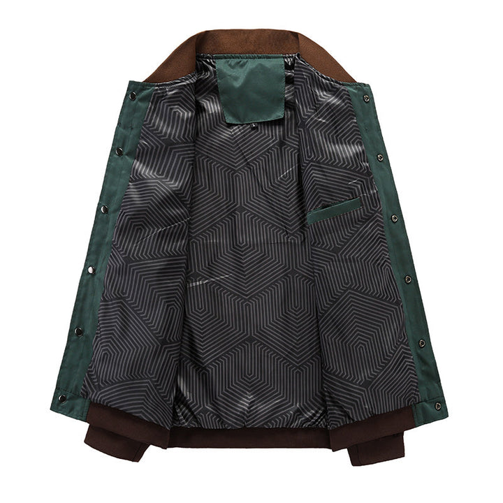 Herren Weinlese Knopf Daunen Jacke | Bomber