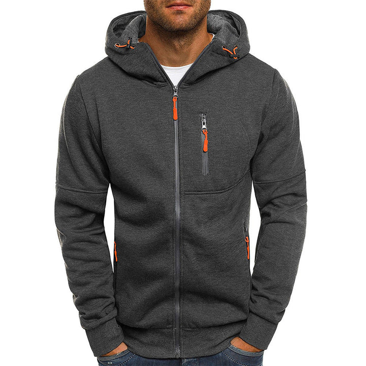 Herren Lässige Winterjacke mit Reißverschluss | Kapuze