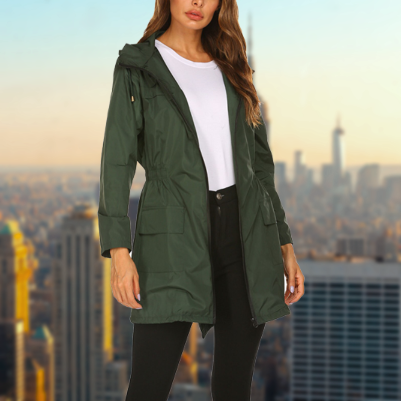 Praktisch Wasserdichte Regenjacke für Damen | Mit Kapuze